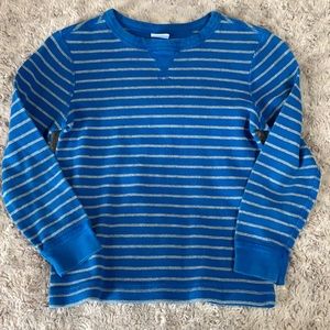 Hanna Andersson - Long Sleeve shirt - Striped Blue/Gray - Size 130 (8)